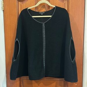 Double zero black cape sweater